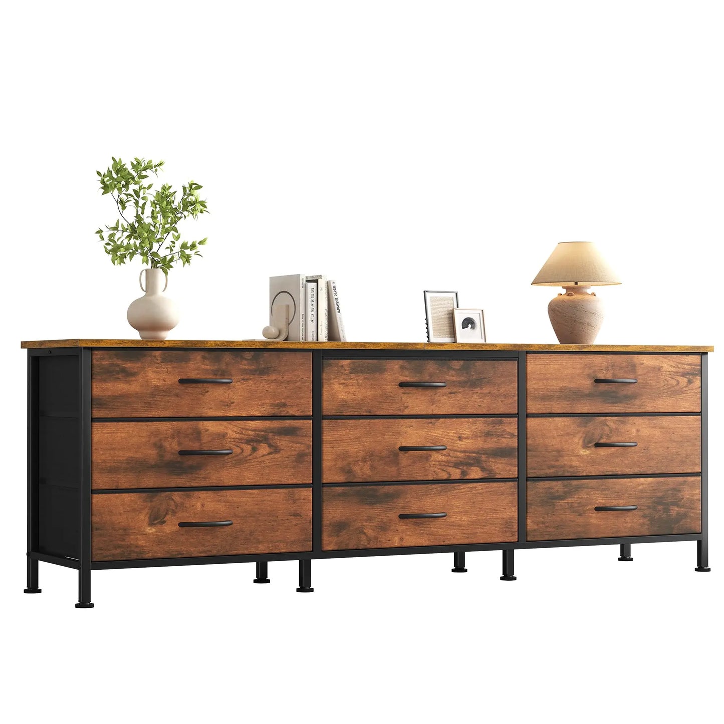 JHK Modern Living Room Media Cabinet With Storage Drawers