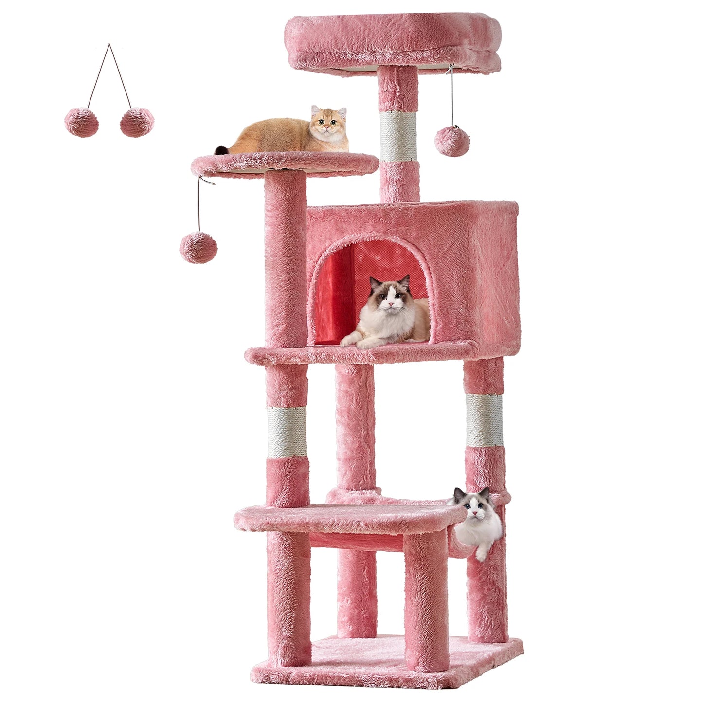 JHK Cat Tree Tall Multi Cat Climbing Tower Indoor Cat