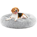 JHK Calming Dog Bed for Medium to Large Dogs Washable Large Pet Bed Anti-Slip Round Fluffy Plush Faux Fur Dog Bed Pet and Home Outlet