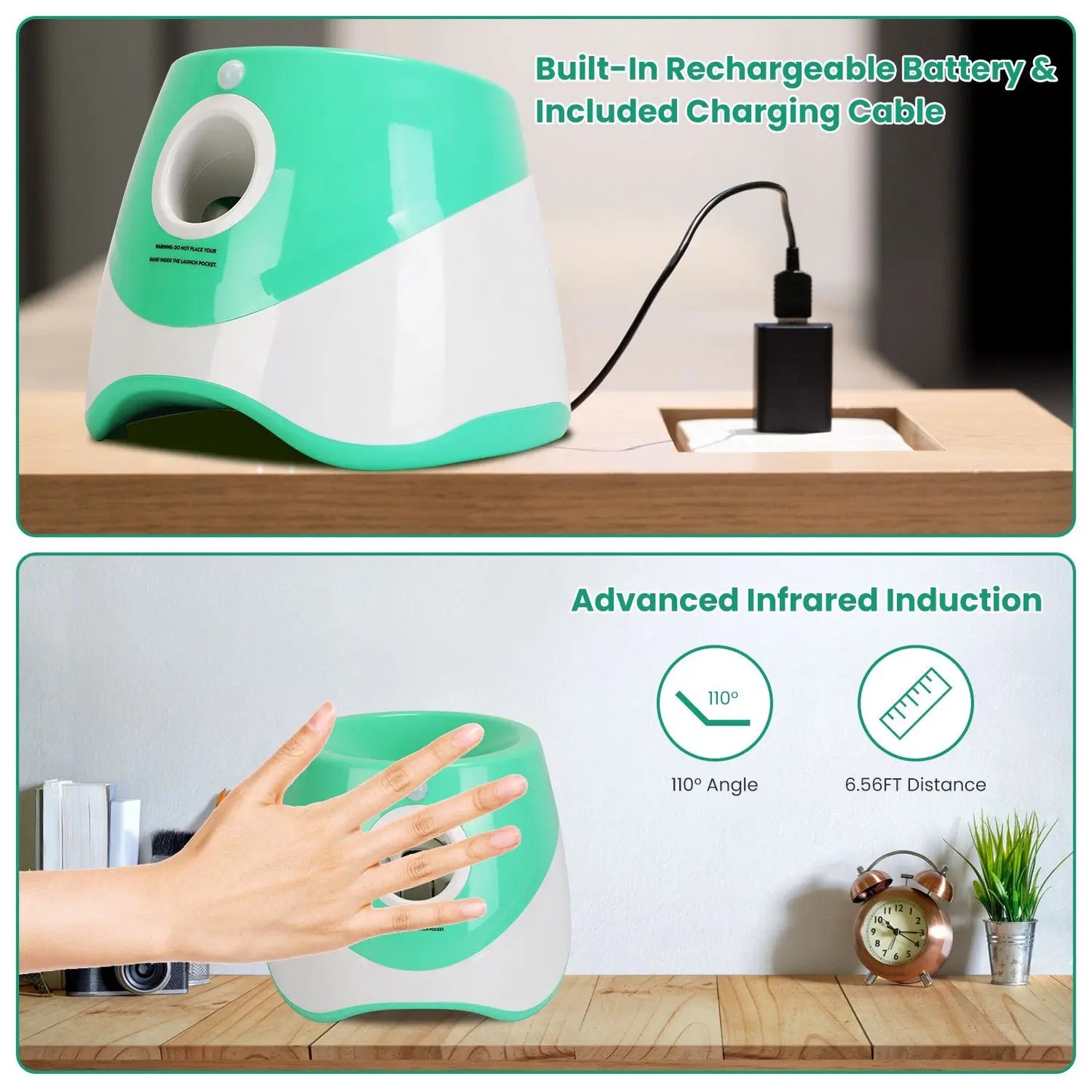 Automatic Rechargeable Dog Ball Launcher With Three Adjustable Distance Options