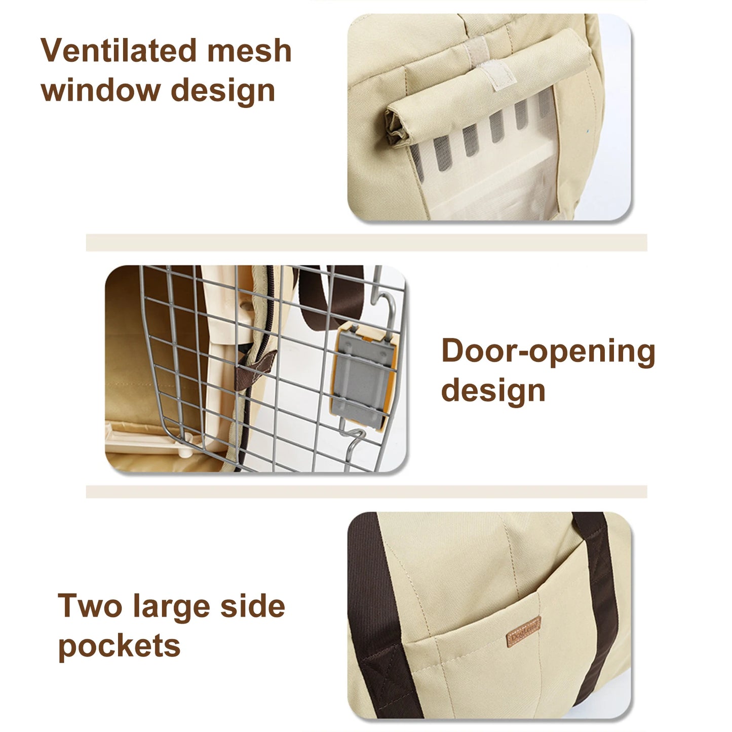 Lightweight Cat Carrier With Breathable Mesh And Comfortable Strap