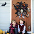 2026 Halloween Wreaths for Front Door, 20" Gothic Skeleton Wreath Pet and Home Outlet