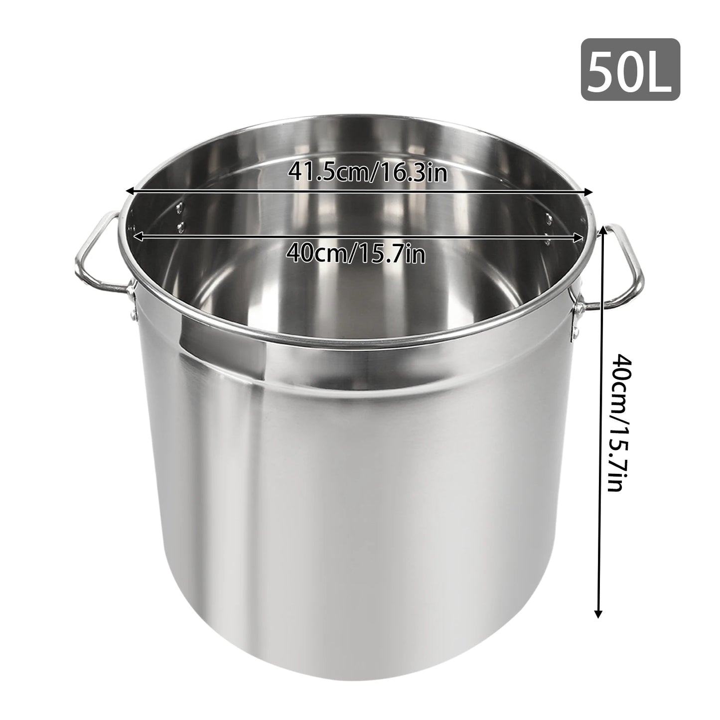 Stainless Steel Soup And Stock Pot With Lid And Handles