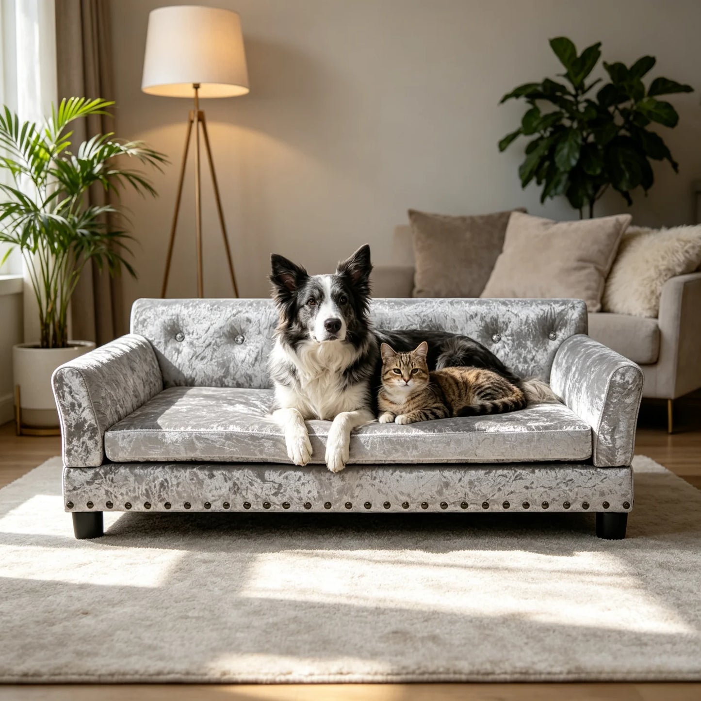 BINGOPAW Elevated Dog Sofa Bed With Removable Sponge Cushion