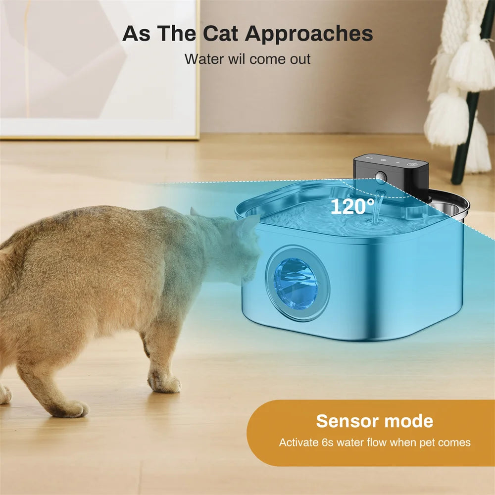 Weomg Rechargeable Stainless Steel Pet Water Fountain