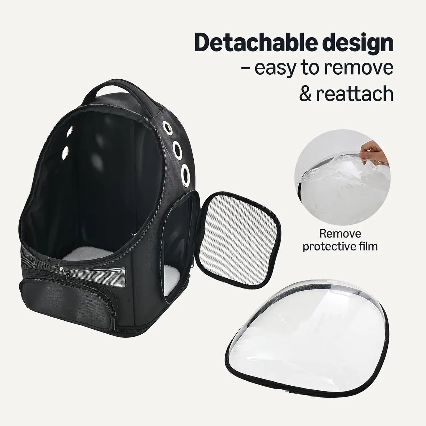 Collapsible Pet Carrier Backpack for Small Pets with Bubble Window