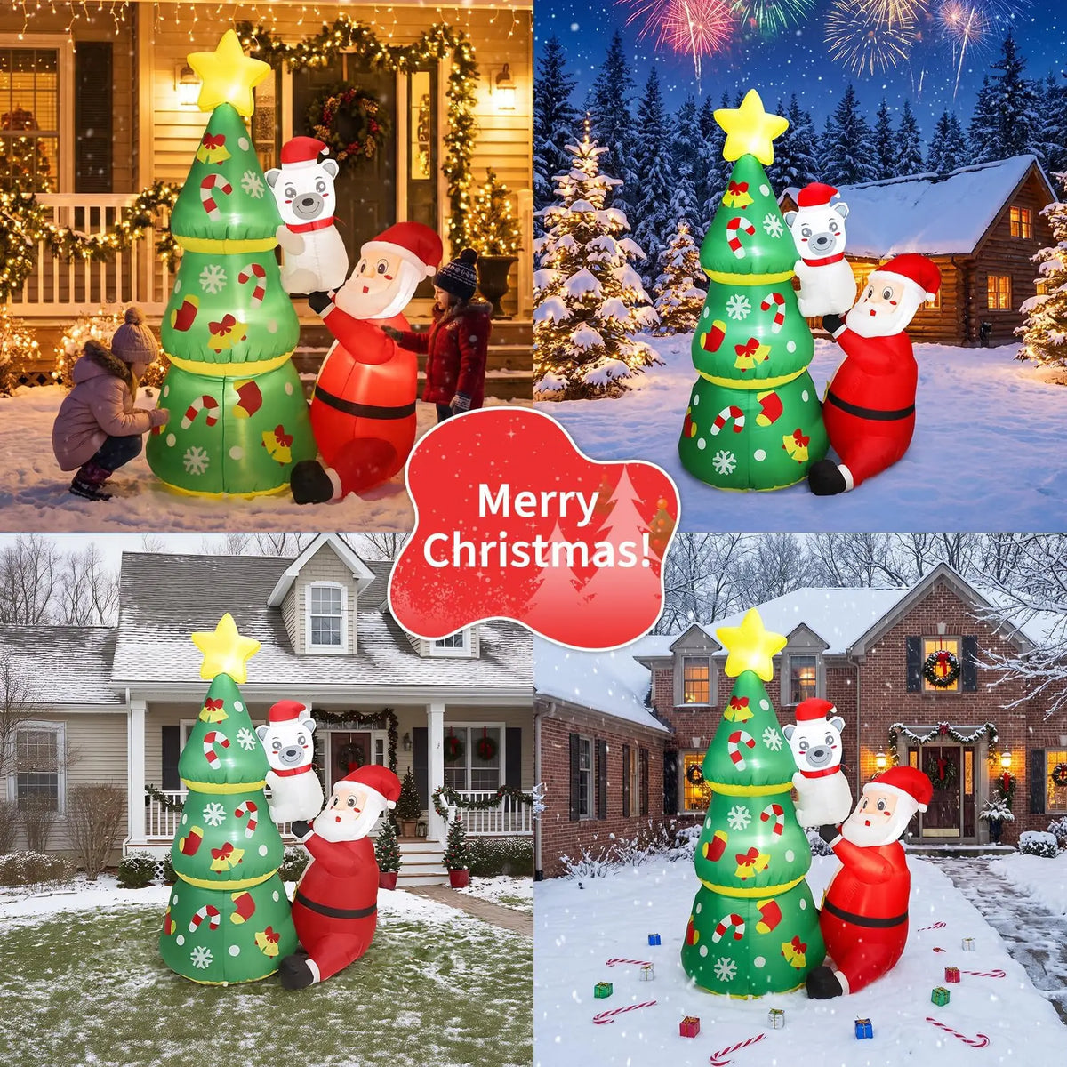 HiMISS Lighted Christmas Inflatable Santa