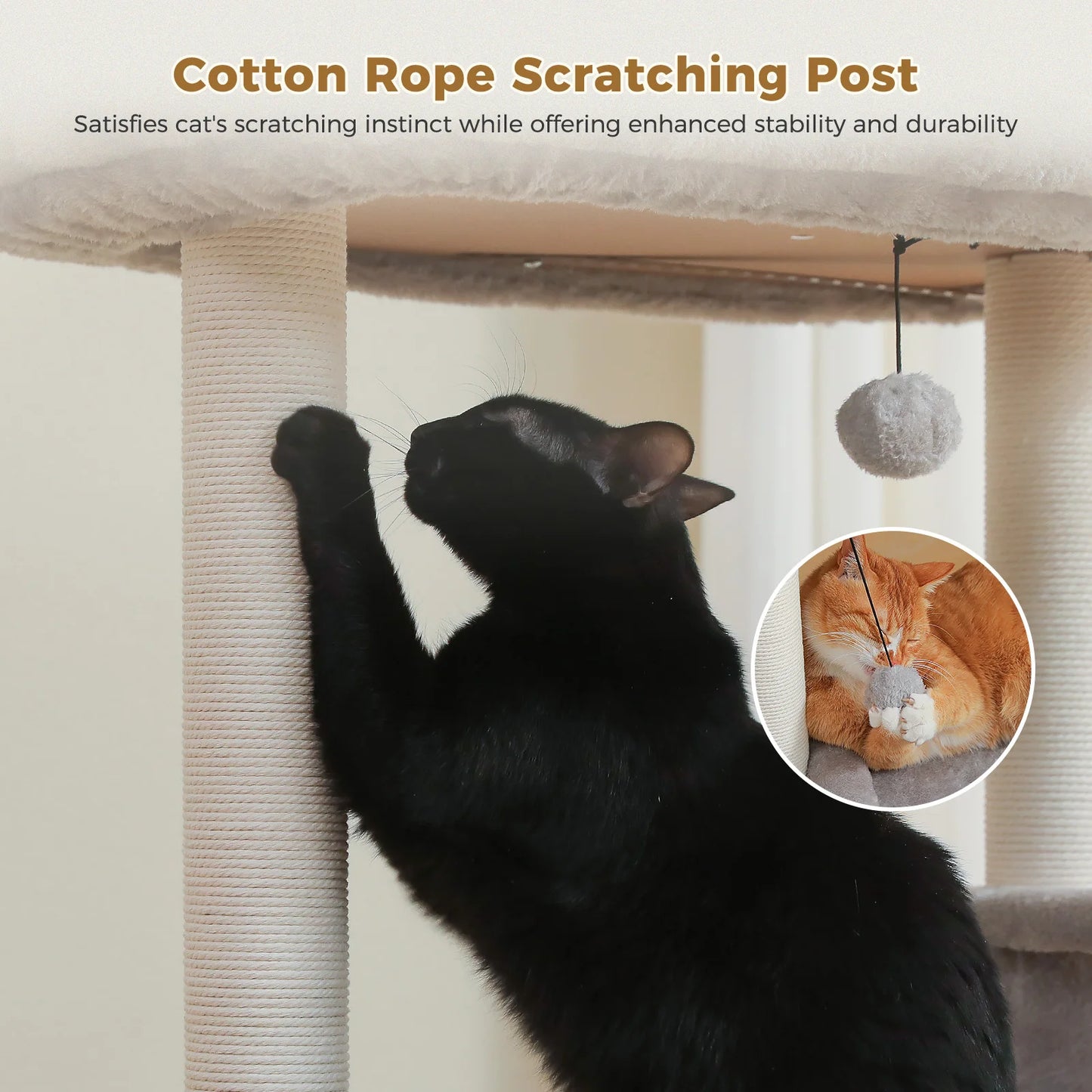 PAWZ Road Multilevel Cat Tree With Sisal Posts And Perch