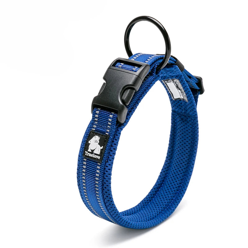 Reflective Padded Nylon Dog Collar