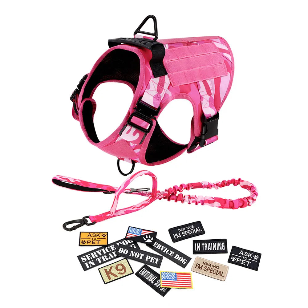 Military Camouflage Adjustable Dog Harness