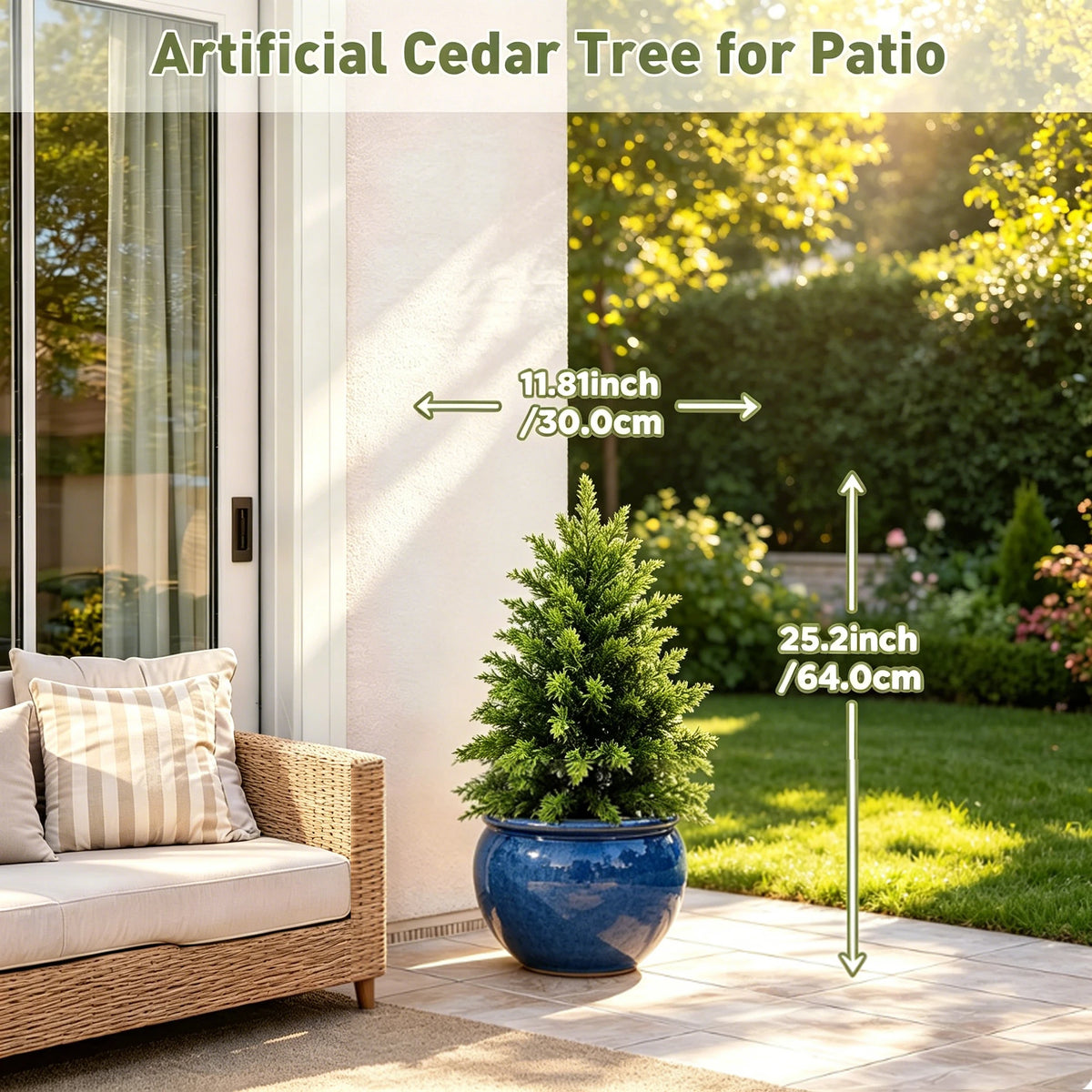 UV Resistant Artificial Cedar Topiary Trees