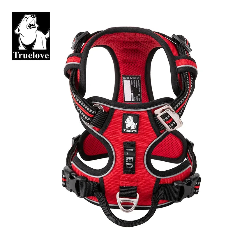 Truelove Reflective Nylon Dog Harness No Pull Adjustable Safety Vest