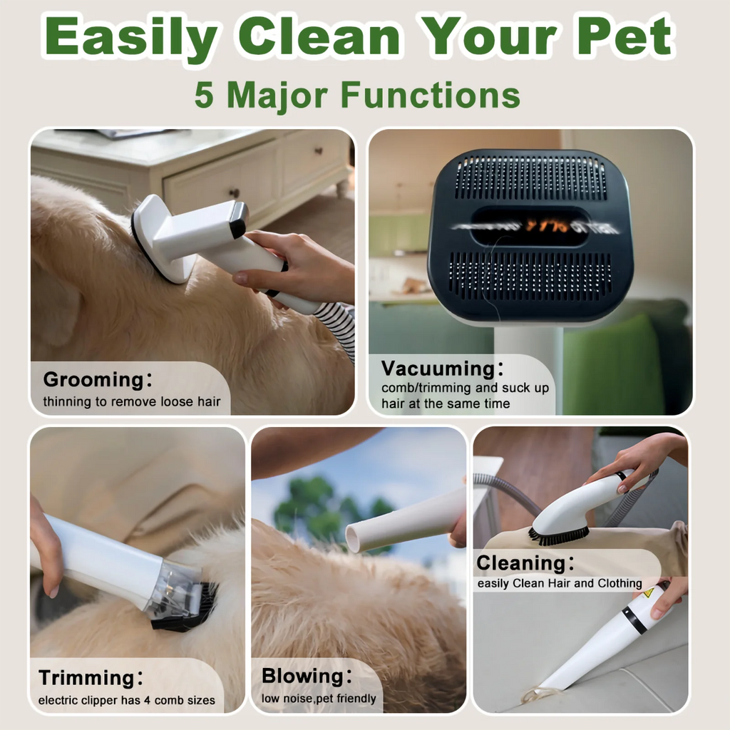 5-in-1 Pet Grooming Vacuum Kit