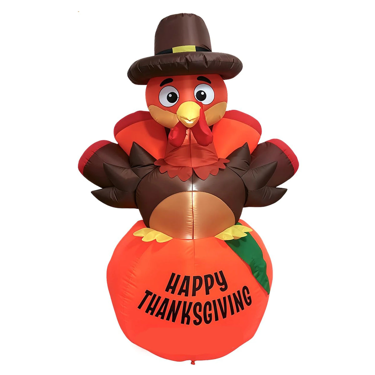 6ft Thanksgiving Pumpkin Turkey Inflatable Yard Decor With 7 Led Lights, Blower, Stakes & Ropes For Lawn Porch Garden Party Home Pet and Home Outlet