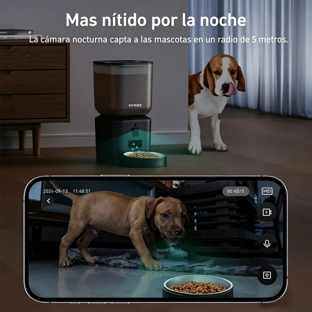 Nityers 8L Smart WiFi Cat Feeder With Night Vision Camera