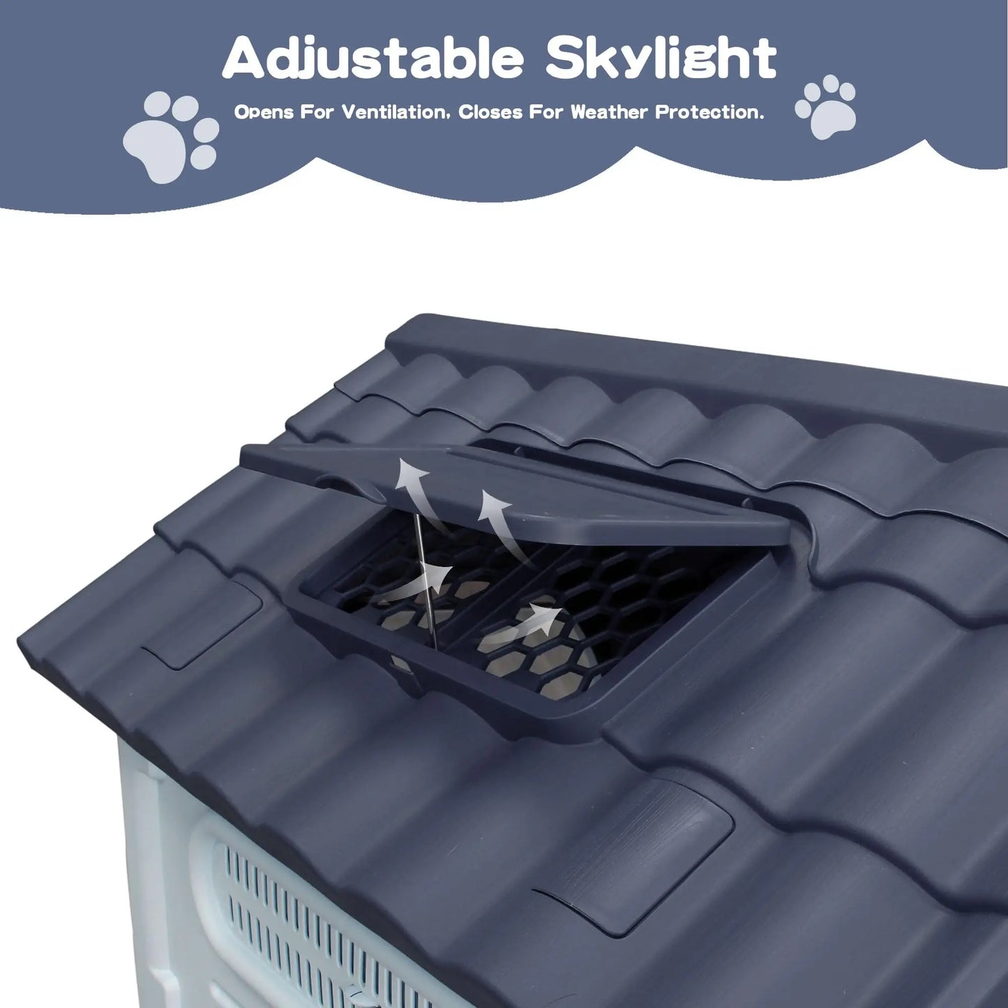 DishyKooker Waterproof Outdoor Dog House With Ventilation