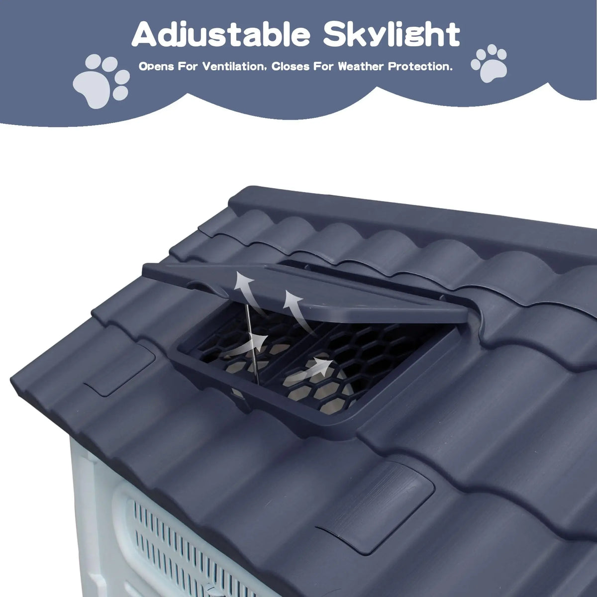 DishyKooker Waterproof Outdoor Dog House With Ventilation Pet and Home Outlet