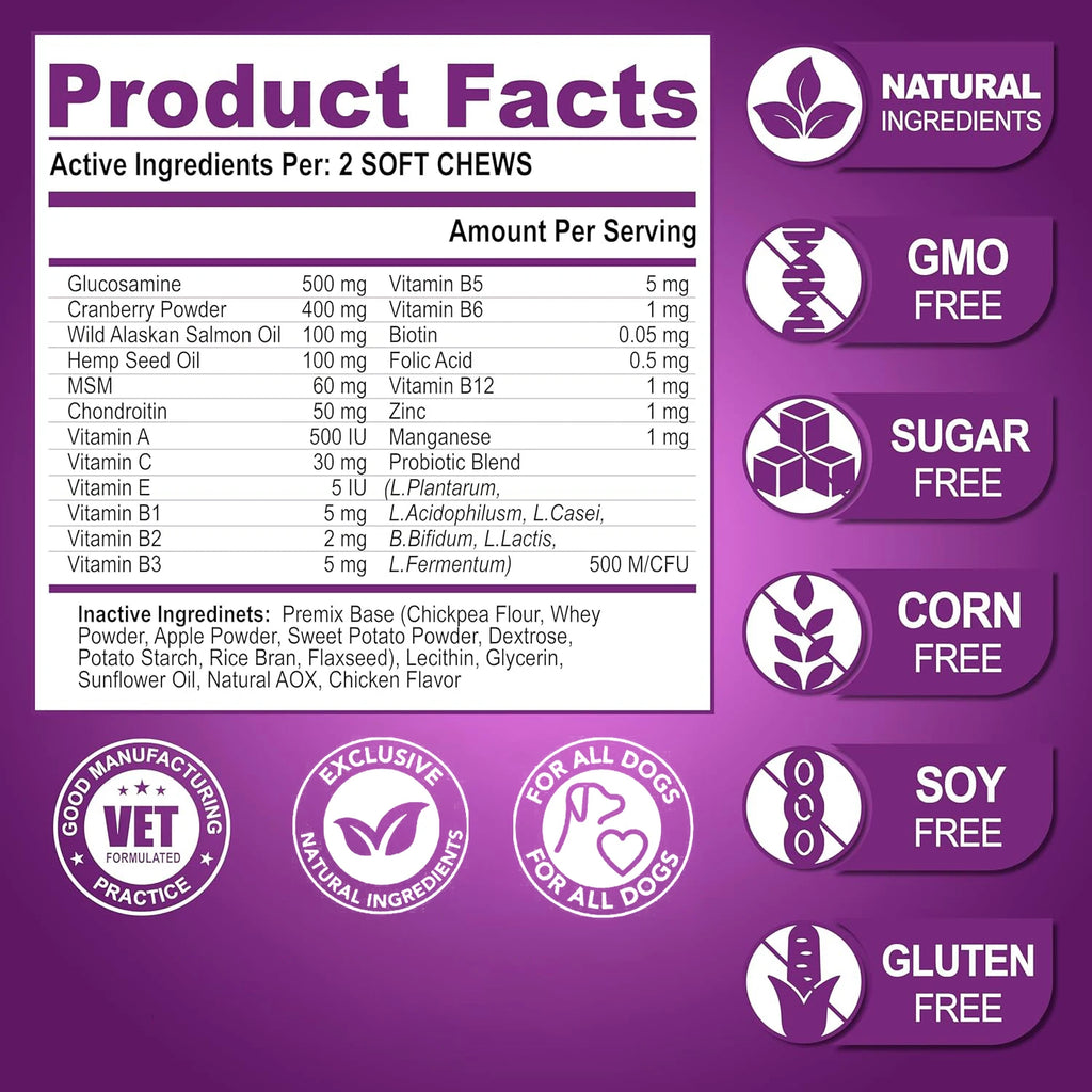 LISM 15-in-1 Multivitamin Soft Chews for Dogs, 120 Count Pet and Home Outlet
