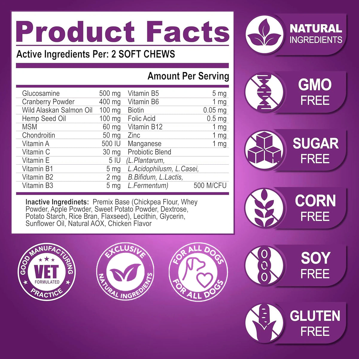 LISM 15-in-1 Multivitamin Soft Chews for Dogs, 120 Count Pet and Home Outlet