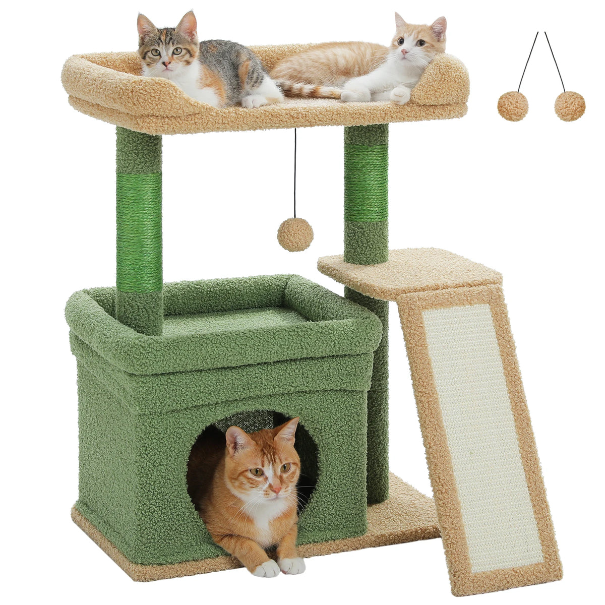 Small Indoor Cat Tree with Condo