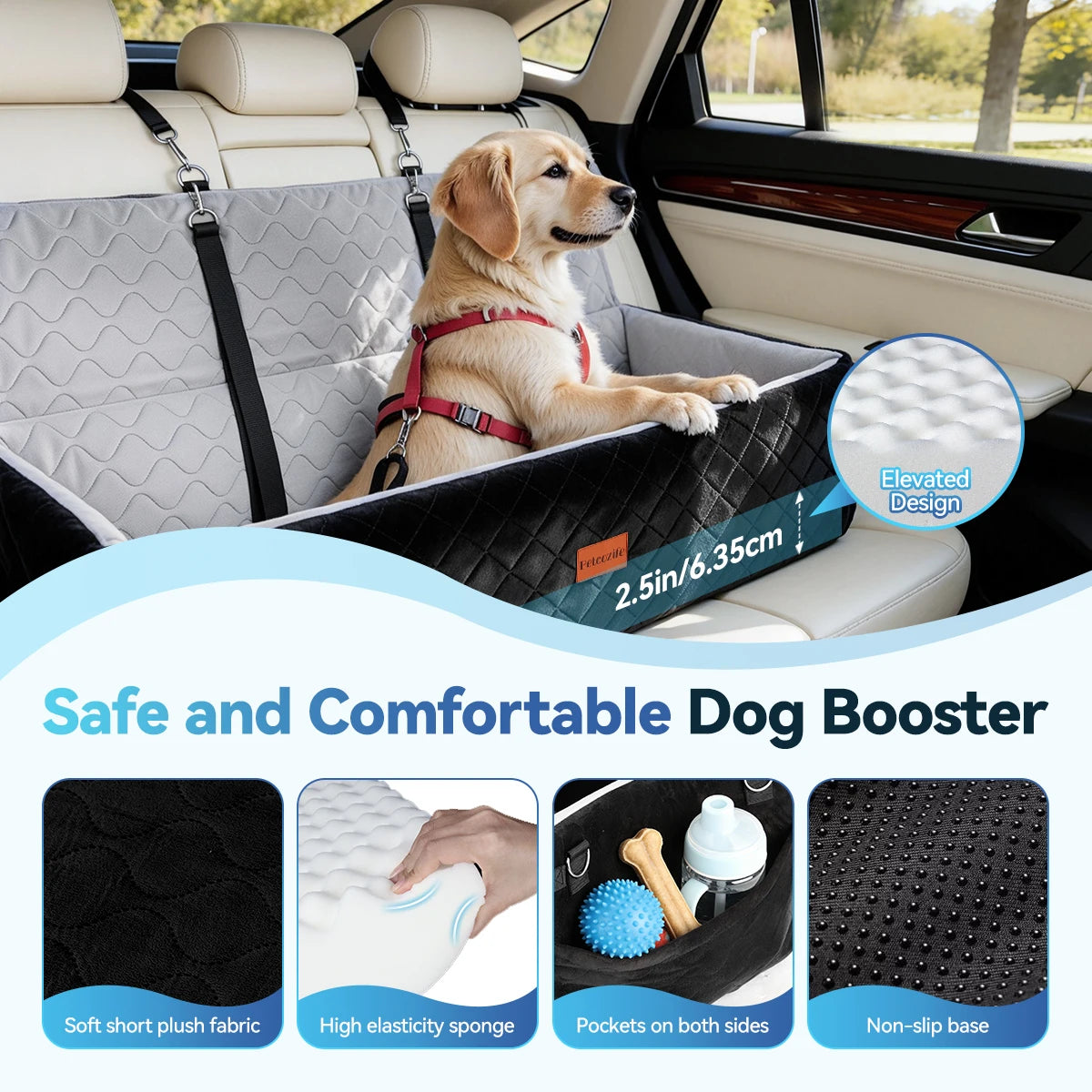Domipet Multifunctional Dog Car Seat With Thick Cushion