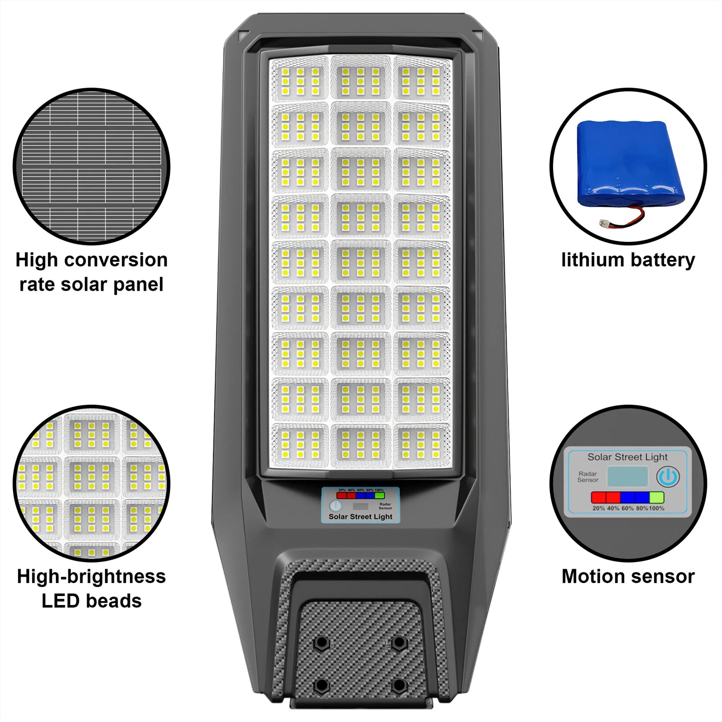 Outdoor Solar Motion Light Dusk To Dawn IP65 Waterproof