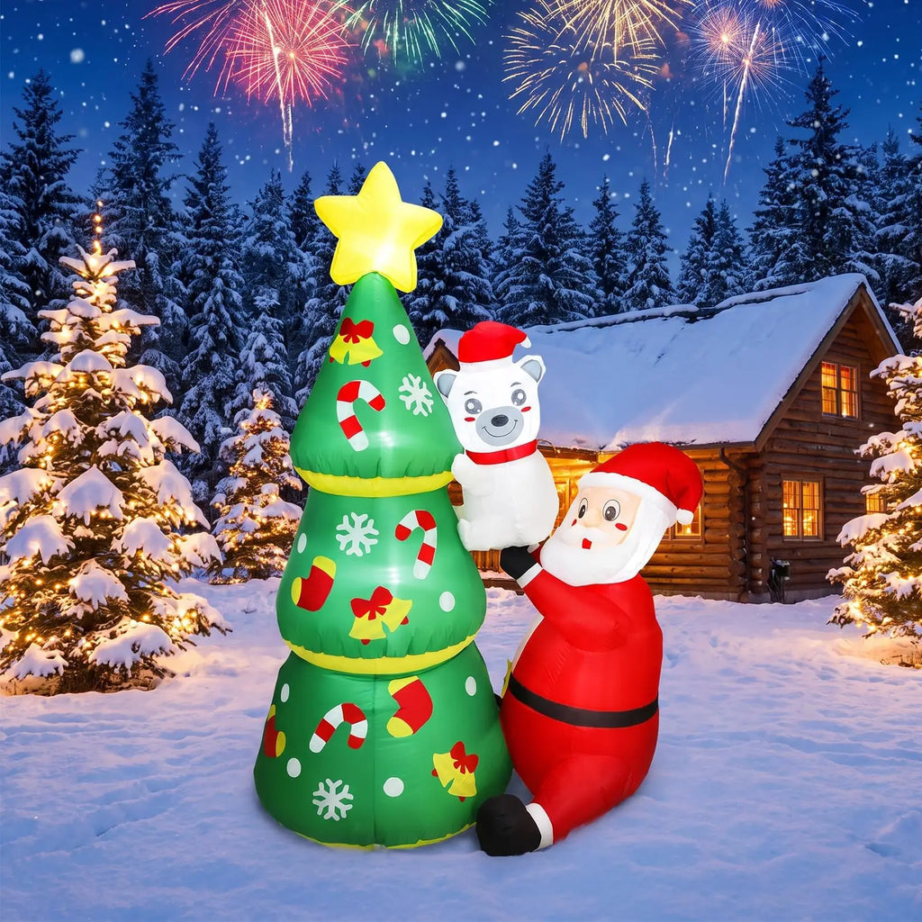 HiMISS Lighted Christmas Inflatable Santa