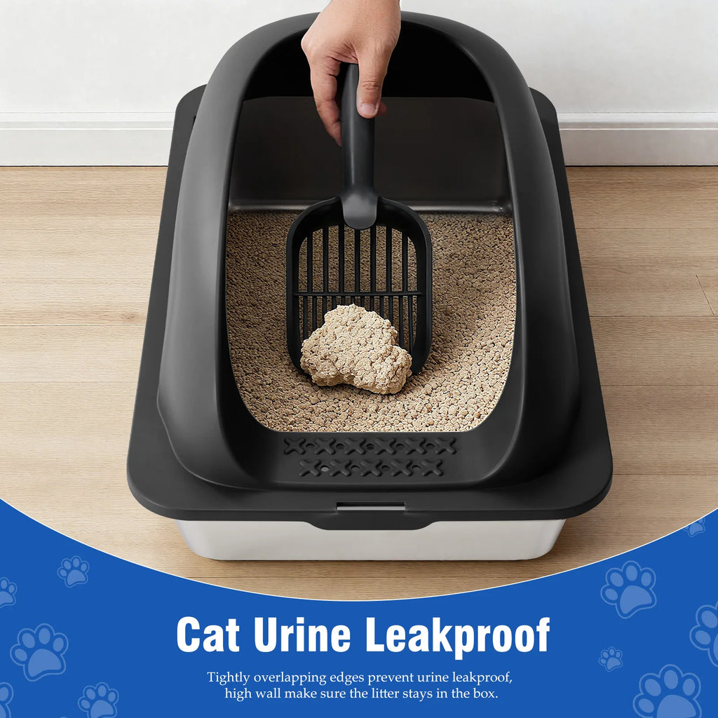 Stainless Steel Cat Litter Box with Lid