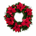 HiMISS Pre Lit Christmas Wreath With Warm White LED Lights Pet and Home Outlet
