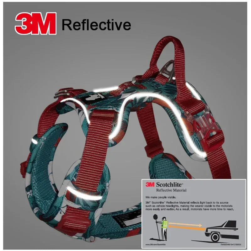 TrueLove Reflective Secure Adjustable Nylon Dog Harness With Durable Buckles