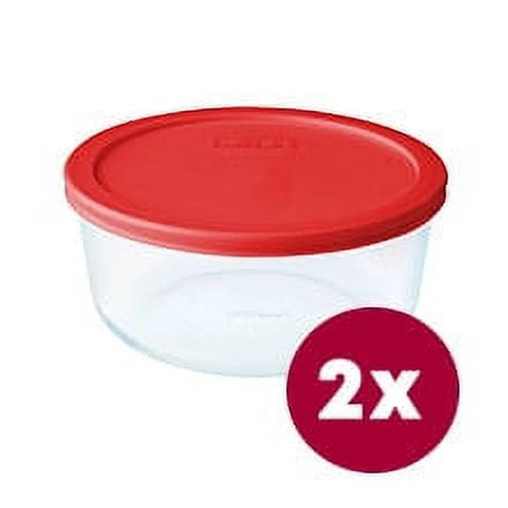 Glass Bowl Set 4 Cup BPA Free Lids Dishwasher Safe