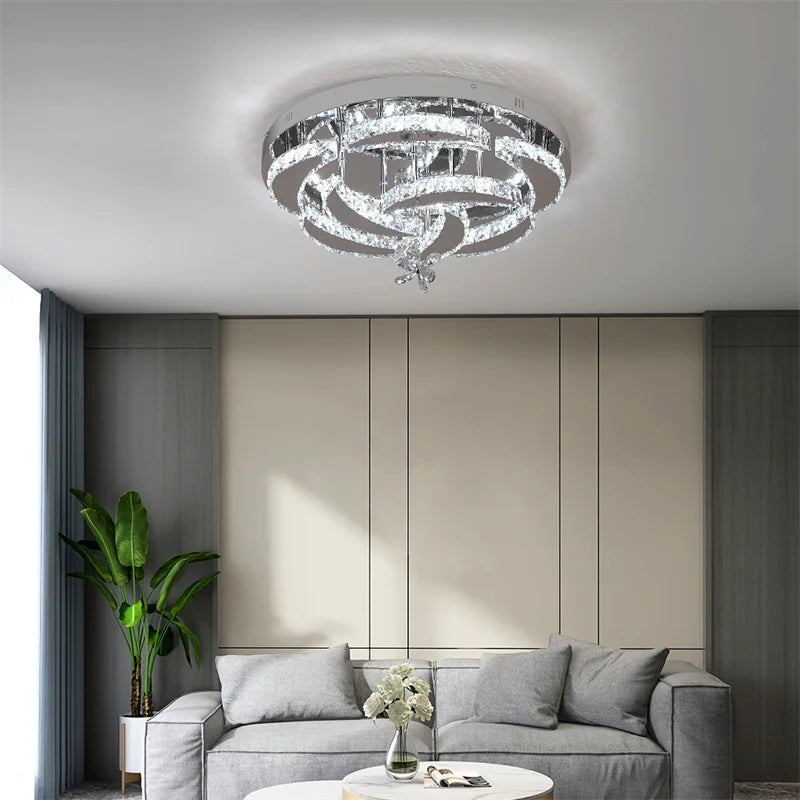 GreeLustr Crystal Led Ceiling Chandelier For Living Dining Room