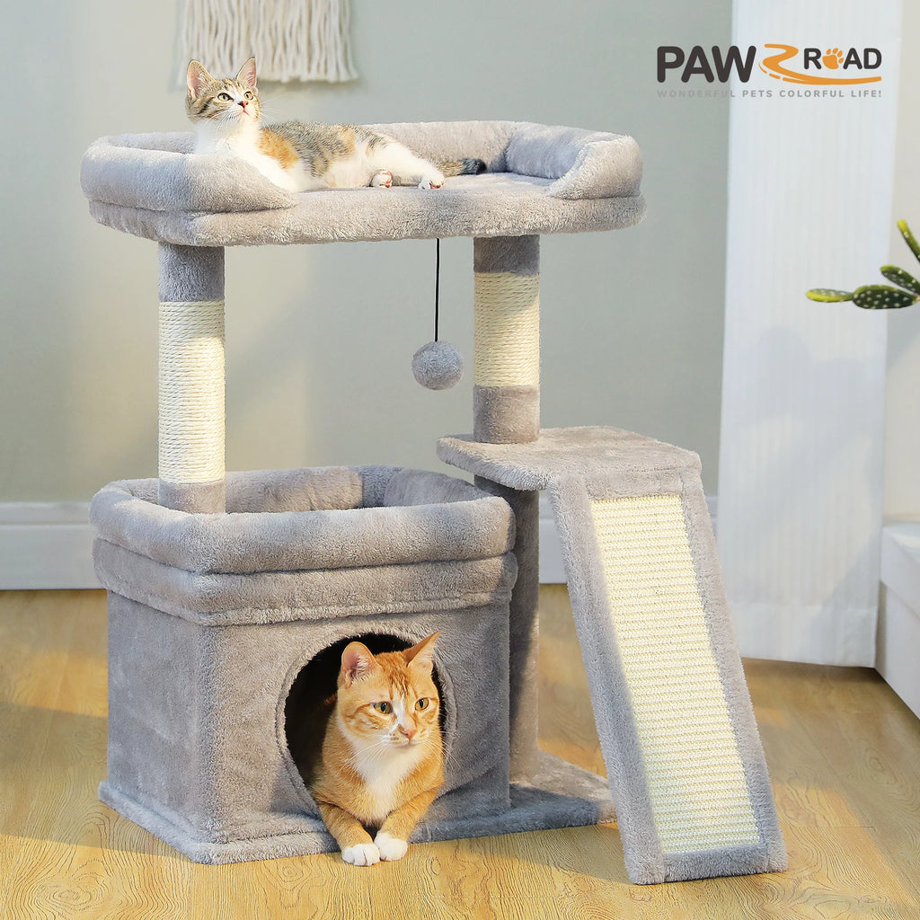 Small Indoor Cat Tree with Condo