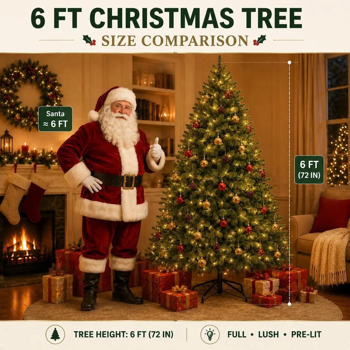 6/4.5/7.5ft Christmas Tree Green Thick and Dense Pine Needle PVC Artifical Christmas Tree with Metal Stand and Dual Color LED Lights Holiday Decoration  for Home Office Party Pet and Home Outlet