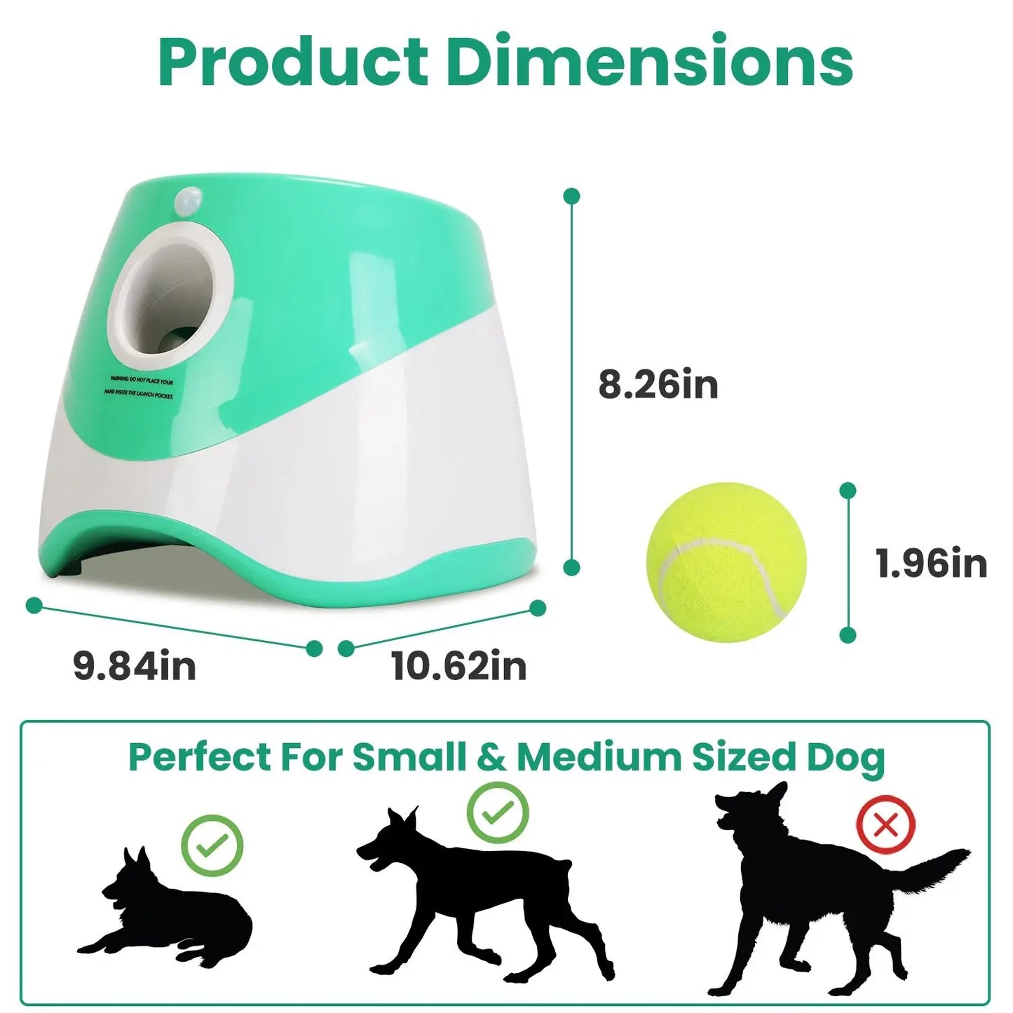 Automatic Rechargeable Dog Ball Launcher With Three Adjustable Distance Options
