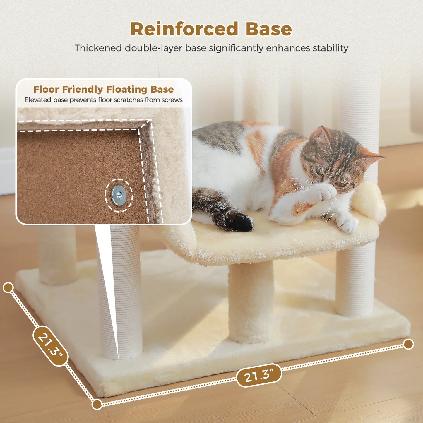 PAWZ Road Multilevel Cat Tree With Sisal Posts And Perch