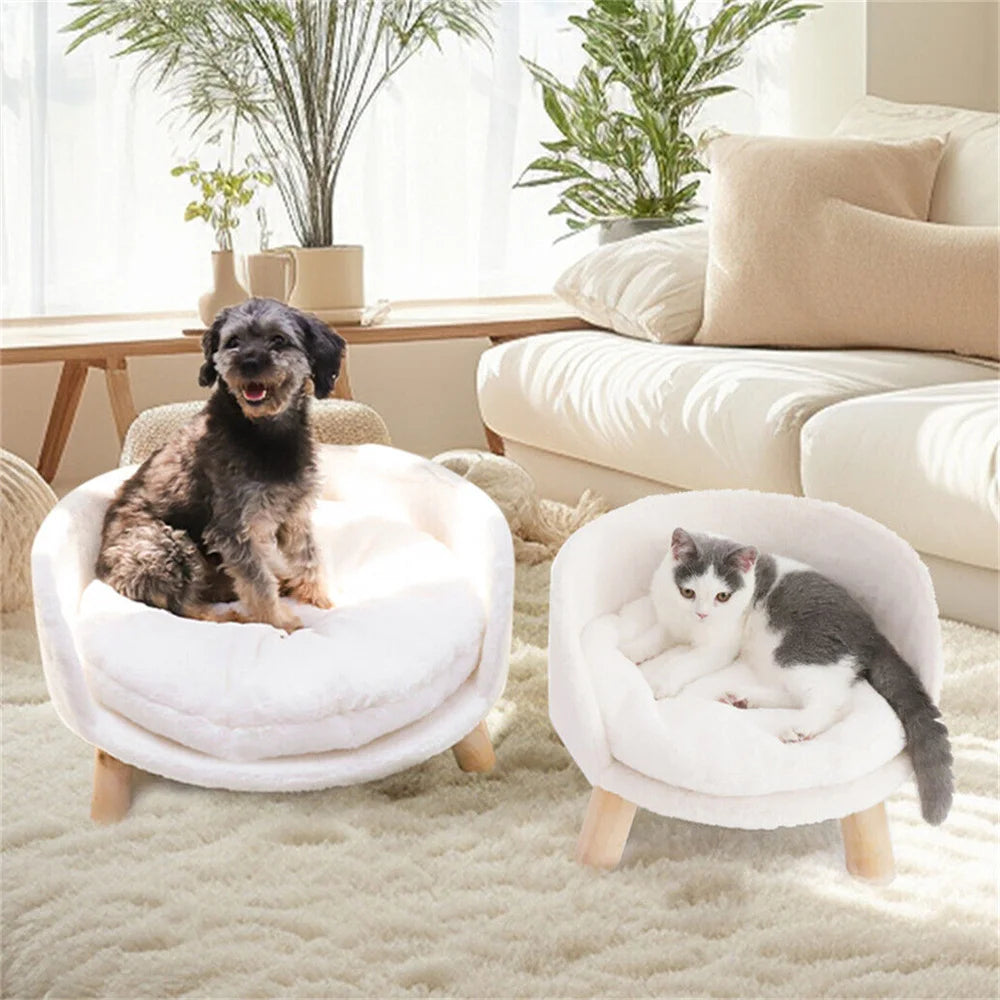 Borwart Elevated Pet Sofa Bed With Removable Padded Cushion