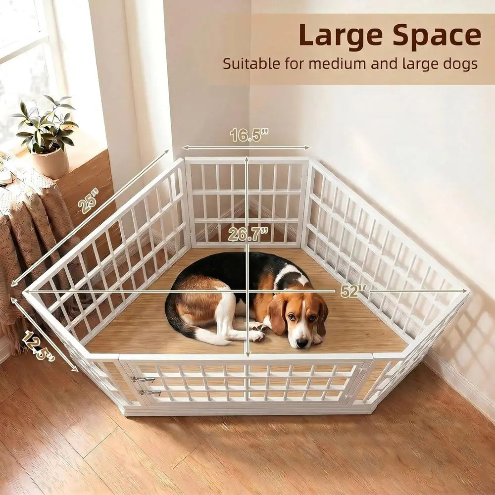 52-Inch Furniture-Style Dog Crate End Table with Double Latches Pet and Home Outlet