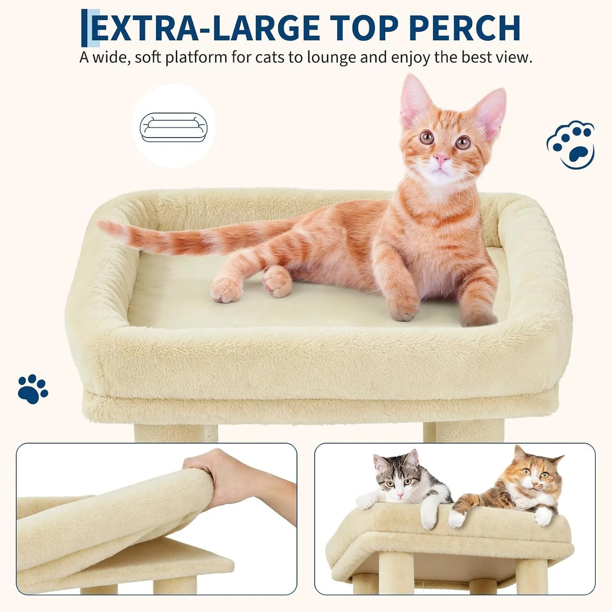 Multi Level Cat Tree With Scratching Posts And Cat Condos