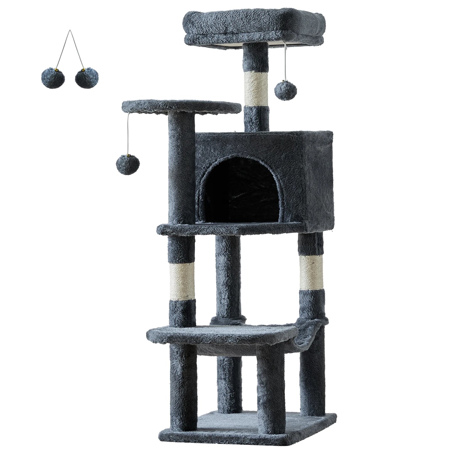 JHK 44In Cat Tree Tall Multi Cat Climbing Tower Indoor