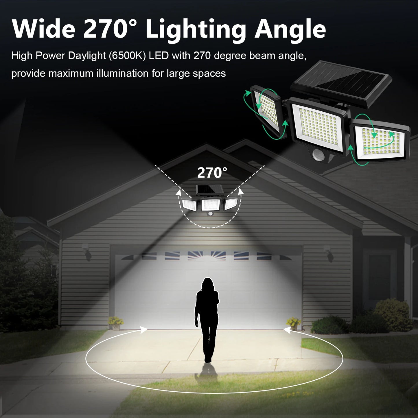 SZRSTH Solar Outdoor Light With Motion Sensor And Wireless Remote