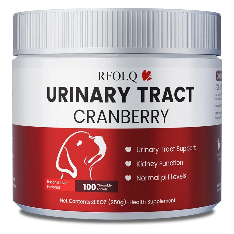 Xemenry Cranberry Chewable Tablets for Dogs, 100 Count Pet and Home Outlet
