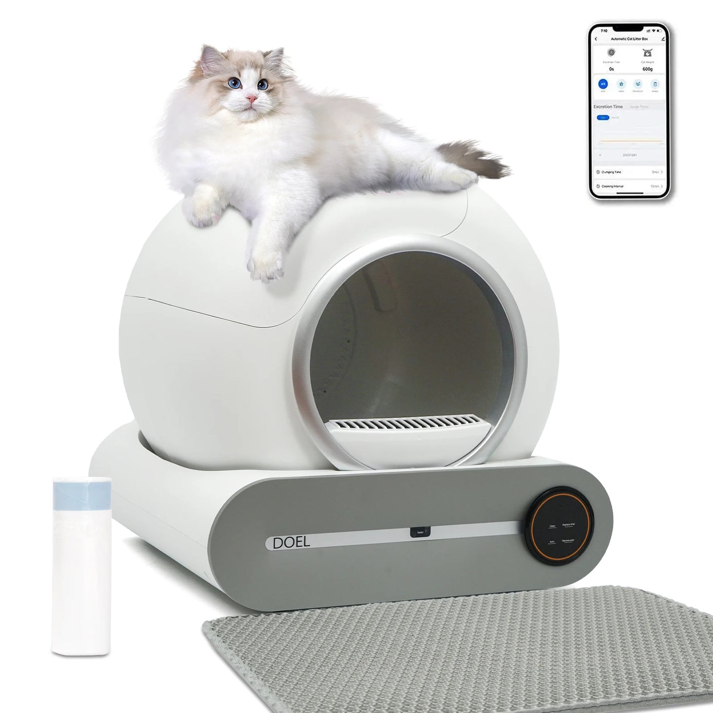 Doel Self Cleaning Smart Cat Litter Box With App Control