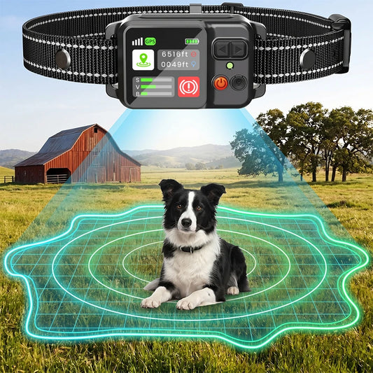 Dog Electronic Fence System Outdoor GPS Fencing Waterproof Training Collar
