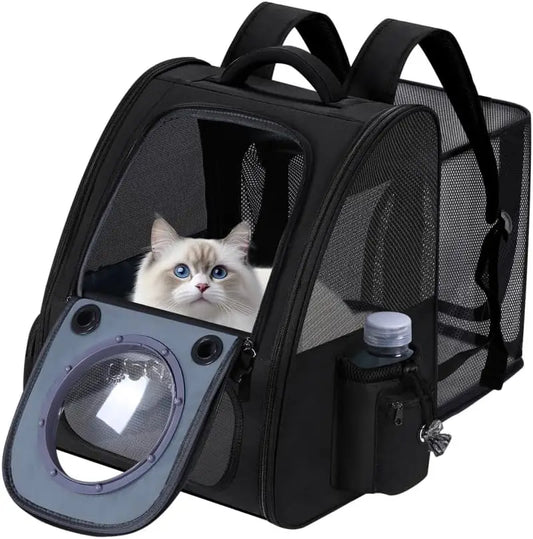 Expandable Pet Backpack Carrier for Cats and Small Dogs