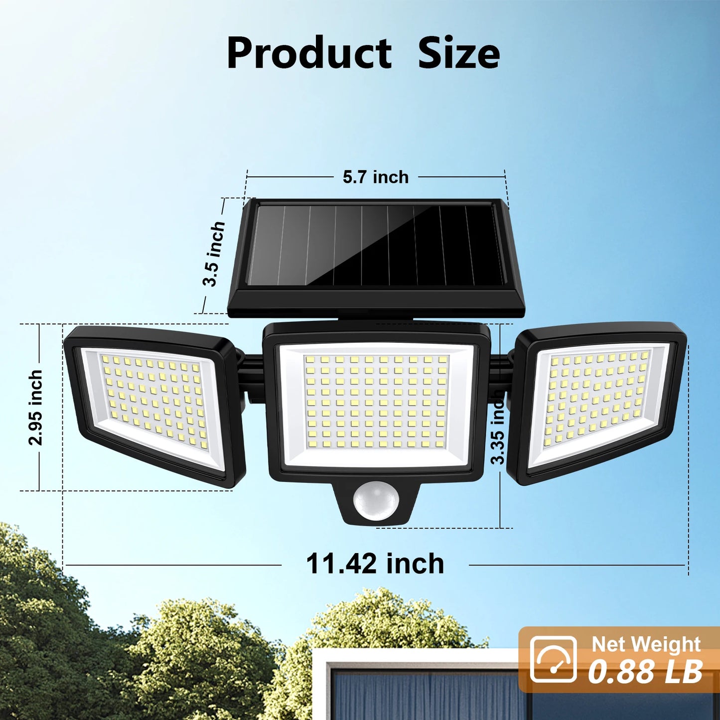 SZRSTH Solar Outdoor Light With Motion Sensor And Wireless Remote
