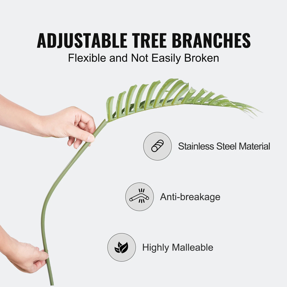 SucceBuy Artificial Palm Tree Faux Plant With Anti Tip Protection Pet and Home Outlet