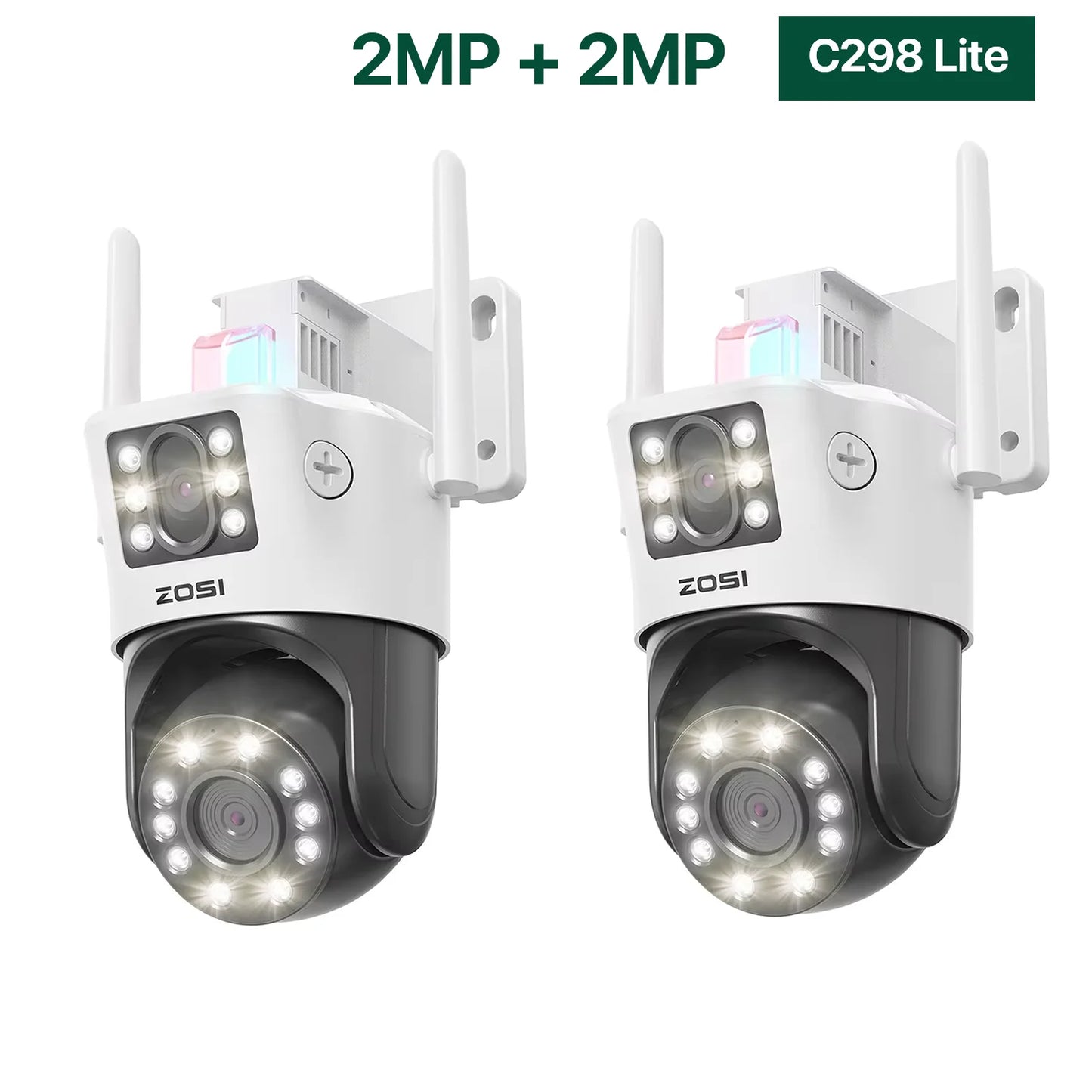 ZOSI C298 Max 4K 8MP Dual Lens PTZ Outdoor Surveillance