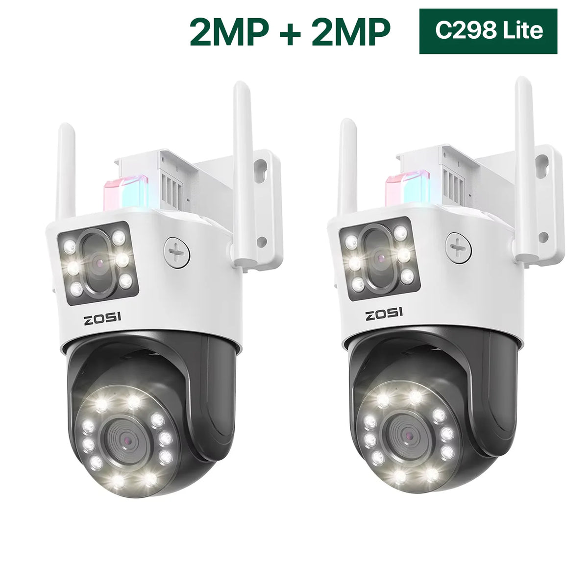 ZOSI C298 Max 4K 8MP Dual Lens PTZ Outdoor Surveillance Pet and Home Outlet
