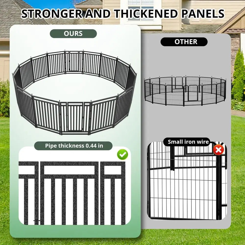 Portable Dog Playpen For Indoor And Outdoor Use Durable Metal